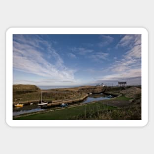 November at Seaton Sluice Harbour Sticker